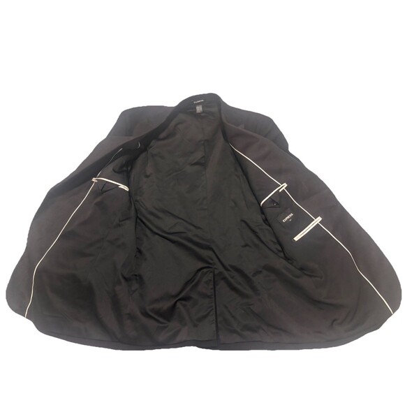 Express Tuxedo Suit Jacket 40 R Blazer Black Satin Accents Conscious Edit - Picture 3 of 6